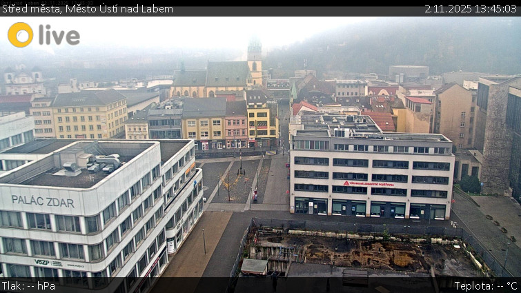 Město Ústí nad Labem - Střed města - 2.11.2025 v 13:45 Město Ústí nad Labem - Střed města - 2.11.2025 v 13:45