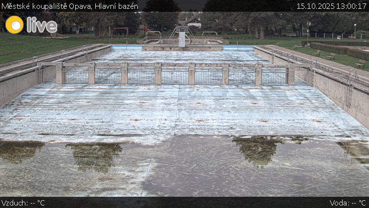 Městské koupaliště Opava - Hlavní bazén - 15.10.2025 v 13:00 Městské koupaliště Opava - Hlavní bazén - 15.10.2025 v 13:00