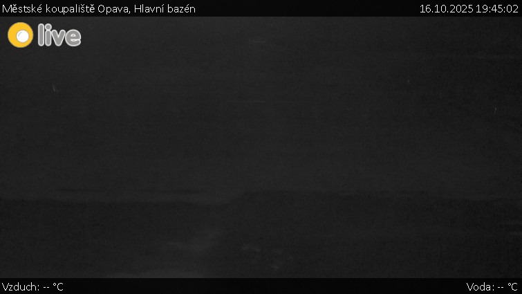 Městské koupaliště Opava - Hlavní bazén - 16.10.2025 v 19:45 Městské koupaliště Opava - Hlavní bazén - 16.10.2025 v 19:45