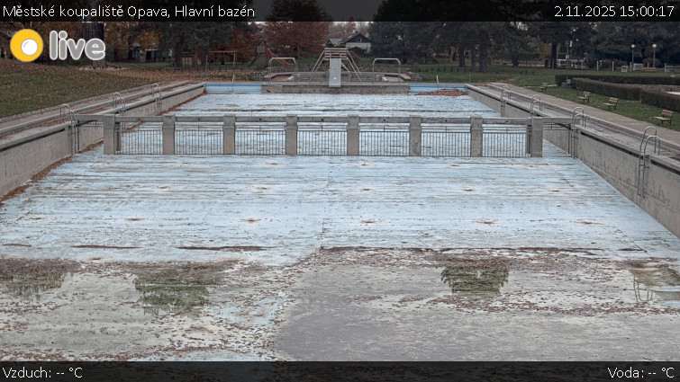Městské koupaliště Opava - Hlavní bazén - 2.11.2025 v 15:00 Městské koupaliště Opava - Hlavní bazén - 2.11.2025 v 15:00
