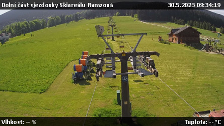 Skiarena R3 Ramzová - Dolní část sjezdovky Skiareálu Ramzová - 30.5.2023 v 09:34