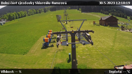 Skiarena R3 Ramzová - Dolní část sjezdovky Skiareálu Ramzová - 30.5.2023 v 12:18