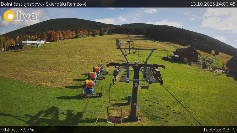 Horské atrakce Ramzová - Dolní část sjezdovky Skiareálu Ramzová - 13.10.2025 v 14:00 Horské atrakce Ramzová - Dolní část sjezdovky Skiareálu Ramzová - 13.10.2025 v 14:00