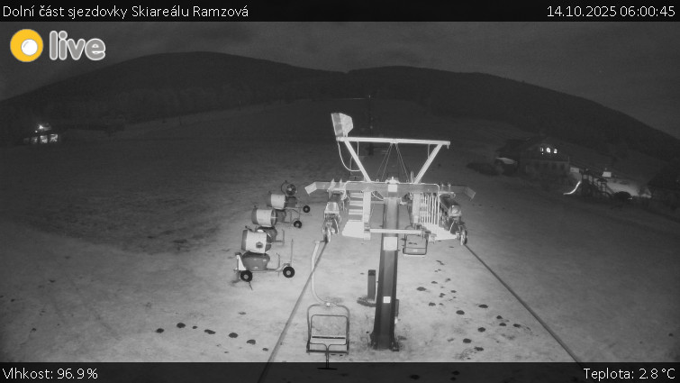 Horské atrakce Ramzová - Dolní část sjezdovky Skiareálu Ramzová - 14.10.2025 v 06:00 Horské atrakce Ramzová - Dolní část sjezdovky Skiareálu Ramzová - 14.10.2025 v 06:00