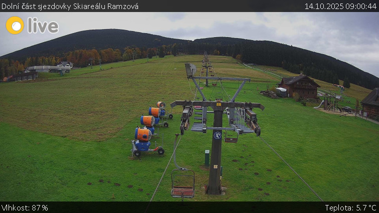 Horské atrakce Ramzová - Dolní část sjezdovky Skiareálu Ramzová - 14.10.2025 v 09:00 Horské atrakce Ramzová - Dolní část sjezdovky Skiareálu Ramzová - 14.10.2025 v 09:00