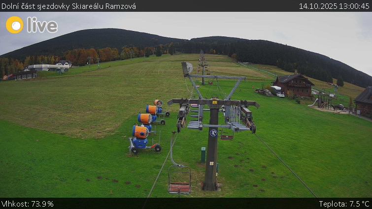 Horské atrakce Ramzová - Dolní část sjezdovky Skiareálu Ramzová - 14.10.2025 v 13:00 Horské atrakce Ramzová - Dolní část sjezdovky Skiareálu Ramzová - 14.10.2025 v 13:00
