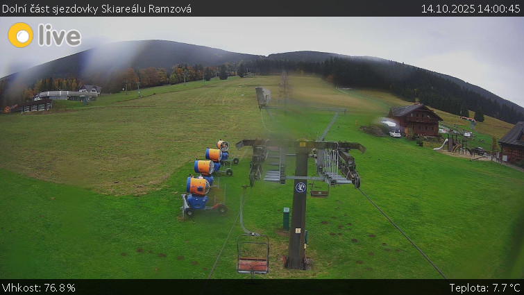 Horské atrakce Ramzová - Dolní část sjezdovky Skiareálu Ramzová - 14.10.2025 v 14:00 Horské atrakce Ramzová - Dolní část sjezdovky Skiareálu Ramzová - 14.10.2025 v 14:00
