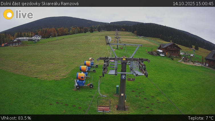 Horské atrakce Ramzová - Dolní část sjezdovky Skiareálu Ramzová - 14.10.2025 v 15:00 Horské atrakce Ramzová - Dolní část sjezdovky Skiareálu Ramzová - 14.10.2025 v 15:00