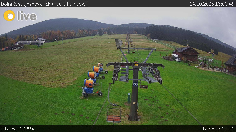 Horské atrakce Ramzová - Dolní část sjezdovky Skiareálu Ramzová - 14.10.2025 v 16:00 Horské atrakce Ramzová - Dolní část sjezdovky Skiareálu Ramzová - 14.10.2025 v 16:00