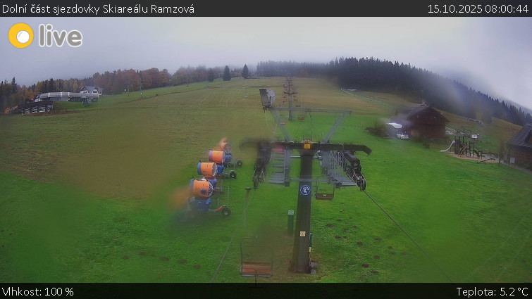 Horské atrakce Ramzová - Dolní část sjezdovky Skiareálu Ramzová - 15.10.2025 v 08:00 Horské atrakce Ramzová - Dolní část sjezdovky Skiareálu Ramzová - 15.10.2025 v 08:00
