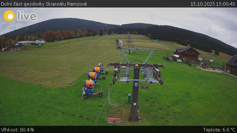 Horské atrakce Ramzová - Dolní část sjezdovky Skiareálu Ramzová - 15.10.2025 v 15:00 Horské atrakce Ramzová - Dolní část sjezdovky Skiareálu Ramzová - 15.10.2025 v 15:00
