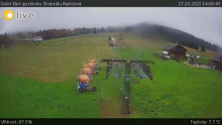 Horské atrakce Ramzová - Dolní část sjezdovky Skiareálu Ramzová - 17.10.2025 v 14:00 Horské atrakce Ramzová - Dolní část sjezdovky Skiareálu Ramzová - 17.10.2025 v 14:00