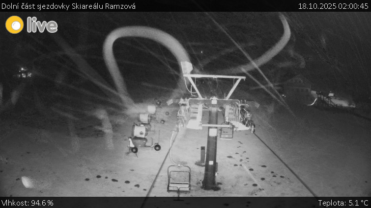 Horské atrakce Ramzová - Dolní část sjezdovky Skiareálu Ramzová - 18.10.2025 v 02:00 Horské atrakce Ramzová - Dolní část sjezdovky Skiareálu Ramzová - 18.10.2025 v 02:00