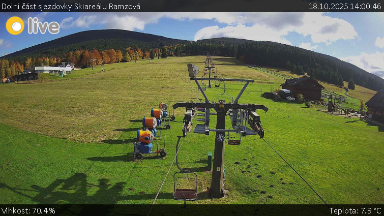 Horské atrakce Ramzová - Dolní část sjezdovky Skiareálu Ramzová - 18.10.2025 v 14:00 Horské atrakce Ramzová - Dolní část sjezdovky Skiareálu Ramzová - 18.10.2025 v 14:00