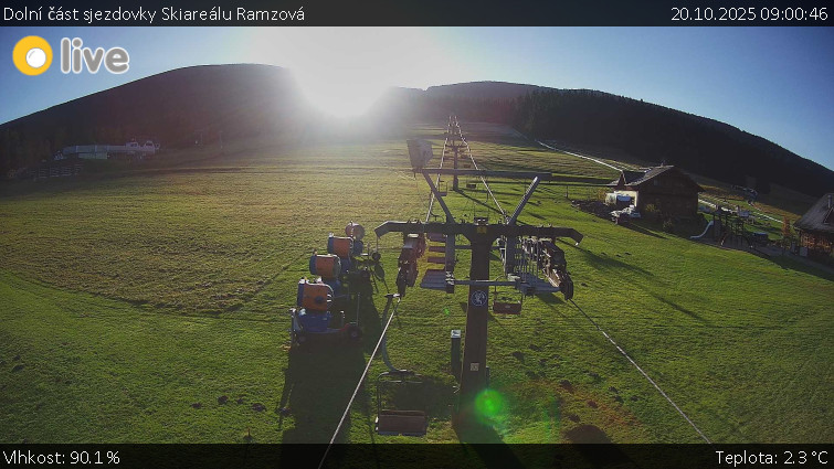Horské atrakce Ramzová - Dolní část sjezdovky Skiareálu Ramzová - 20.10.2025 v 09:00 Horské atrakce Ramzová - Dolní část sjezdovky Skiareálu Ramzová - 20.10.2025 v 09:00