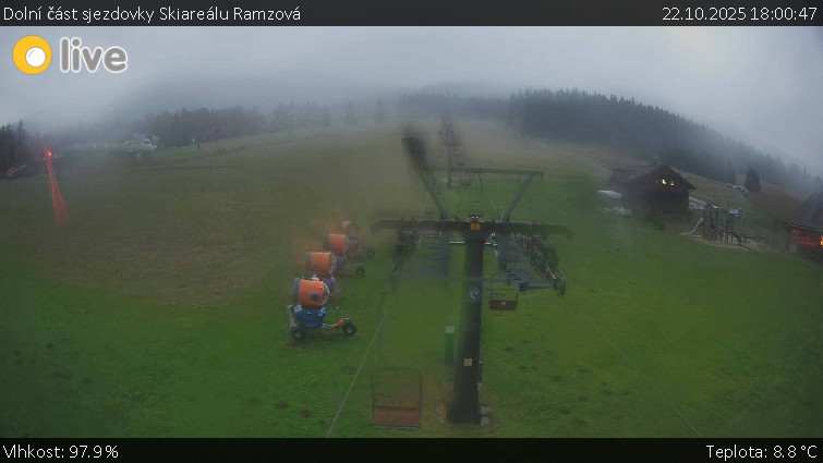Horské atrakce Ramzová - Dolní část sjezdovky Skiareálu Ramzová - 22.10.2025 v 18:00 Horské atrakce Ramzová - Dolní část sjezdovky Skiareálu Ramzová - 22.10.2025 v 18:00