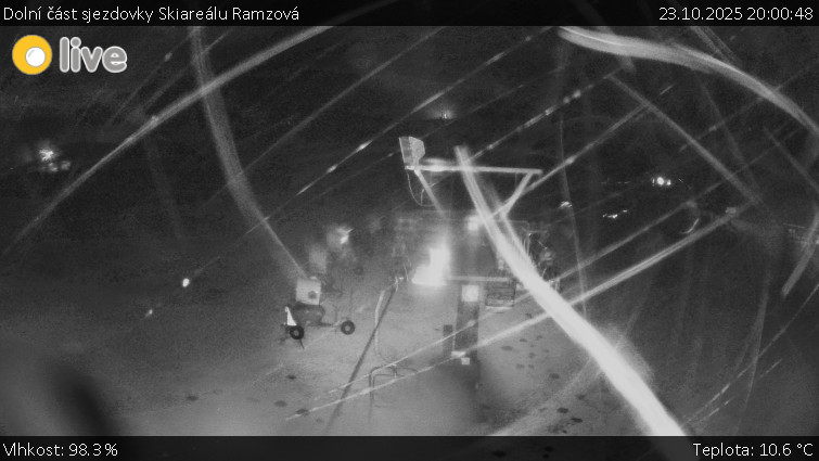 Horské atrakce Ramzová - Dolní část sjezdovky Skiareálu Ramzová - 23.10.2025 v 20:00 Horské atrakce Ramzová - Dolní část sjezdovky Skiareálu Ramzová - 23.10.2025 v 20:00
