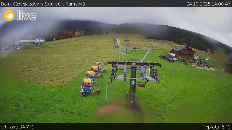 Horské atrakce Ramzová - Dolní část sjezdovky Skiareálu Ramzová - 24.10.2025 v 14:00 Horské atrakce Ramzová - Dolní část sjezdovky Skiareálu Ramzová - 24.10.2025 v 14:00