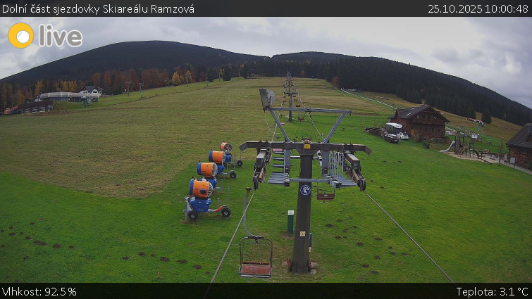 Horské atrakce Ramzová - Dolní část sjezdovky Skiareálu Ramzová - 25.10.2025 v 10:00 Horské atrakce Ramzová - Dolní část sjezdovky Skiareálu Ramzová - 25.10.2025 v 10:00