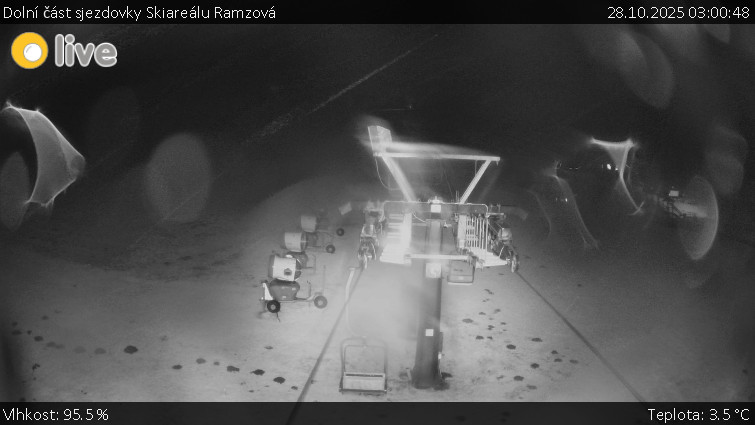 Horské atrakce Ramzová - Dolní část sjezdovky Skiareálu Ramzová - 28.10.2025 v 03:00 Horské atrakce Ramzová - Dolní část sjezdovky Skiareálu Ramzová - 28.10.2025 v 03:00