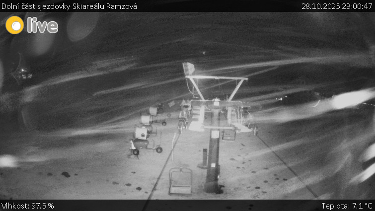 Horské atrakce Ramzová - Dolní část sjezdovky Skiareálu Ramzová - 28.10.2025 v 23:00 Horské atrakce Ramzová - Dolní část sjezdovky Skiareálu Ramzová - 28.10.2025 v 23:00
