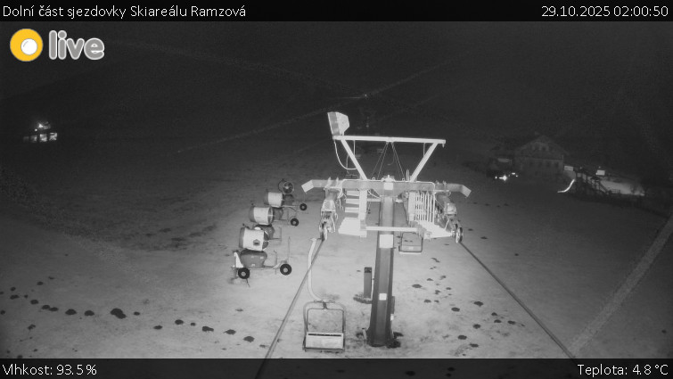 Horské atrakce Ramzová - Dolní část sjezdovky Skiareálu Ramzová - 29.10.2025 v 02:00 Horské atrakce Ramzová - Dolní část sjezdovky Skiareálu Ramzová - 29.10.2025 v 02:00