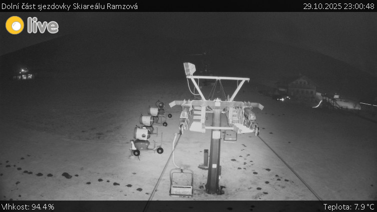 Horské atrakce Ramzová - Dolní část sjezdovky Skiareálu Ramzová - 29.10.2025 v 23:00 Horské atrakce Ramzová - Dolní část sjezdovky Skiareálu Ramzová - 29.10.2025 v 23:00