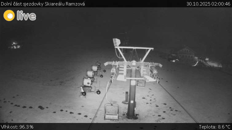 Horské atrakce Ramzová - Dolní část sjezdovky Skiareálu Ramzová - 30.10.2025 v 02:00 Horské atrakce Ramzová - Dolní část sjezdovky Skiareálu Ramzová - 30.10.2025 v 02:00