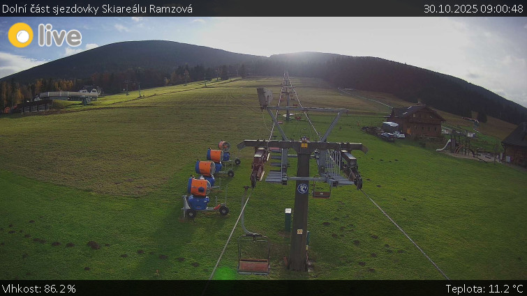 Horské atrakce Ramzová - Dolní část sjezdovky Skiareálu Ramzová - 30.10.2025 v 09:00 Horské atrakce Ramzová - Dolní část sjezdovky Skiareálu Ramzová - 30.10.2025 v 09:00