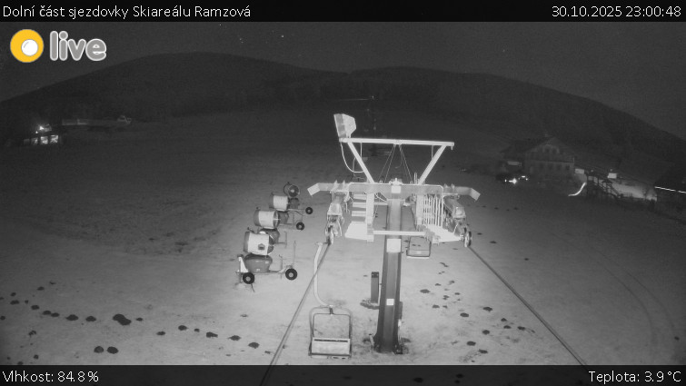 Horské atrakce Ramzová - Dolní část sjezdovky Skiareálu Ramzová - 30.10.2025 v 23:00 Horské atrakce Ramzová - Dolní část sjezdovky Skiareálu Ramzová - 30.10.2025 v 23:00