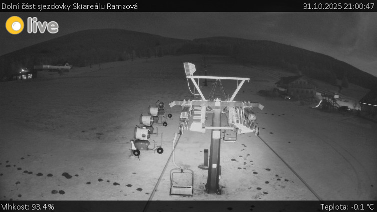 Horské atrakce Ramzová - Dolní část sjezdovky Skiareálu Ramzová - 31.10.2025 v 21:00 Horské atrakce Ramzová - Dolní část sjezdovky Skiareálu Ramzová - 31.10.2025 v 21:00
