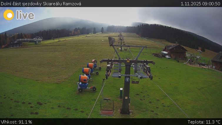 Horské atrakce Ramzová - Dolní část sjezdovky Skiareálu Ramzová - 1.11.2025 v 09:00 Horské atrakce Ramzová - Dolní část sjezdovky Skiareálu Ramzová - 1.11.2025 v 09:00