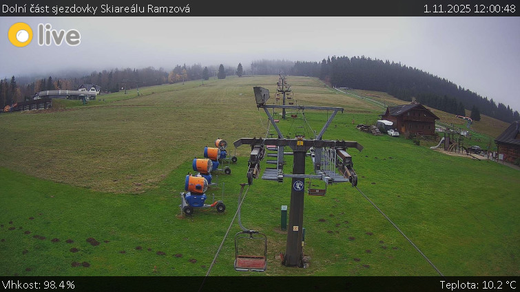 Horské atrakce Ramzová - Dolní část sjezdovky Skiareálu Ramzová - 1.11.2025 v 12:00 Horské atrakce Ramzová - Dolní část sjezdovky Skiareálu Ramzová - 1.11.2025 v 12:00