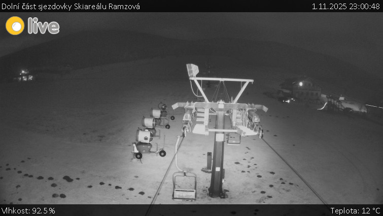 Horské atrakce Ramzová - Dolní část sjezdovky Skiareálu Ramzová - 1.11.2025 v 23:00 Horské atrakce Ramzová - Dolní část sjezdovky Skiareálu Ramzová - 1.11.2025 v 23:00