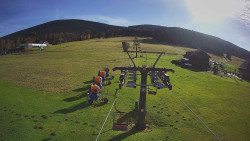 Dolní část sjezdovky Skiareálu Ramzová