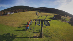 Dolní část sjezdovky Skiareálu Ramzová