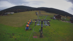 Dolní část sjezdovky Skiareálu Ramzová