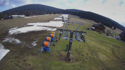 Dolní část sjezdovky Skiareálu Ramzová