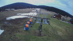 Dolní část sjezdovky Skiareálu Ramzová