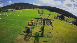 Lower part of the ski slope at the Ramzová Ski Resort