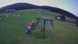 Lower part of the ski slope at the Ramzová Ski Resort