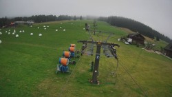 Lower part of the ski slope at the Ramzová Ski Resort