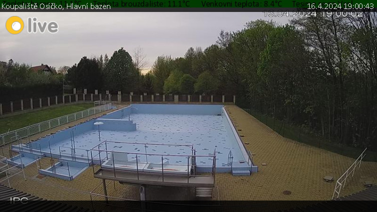 Koupaliště Osíčko - Hlavní bazen - 16.4.2024 v 19:00