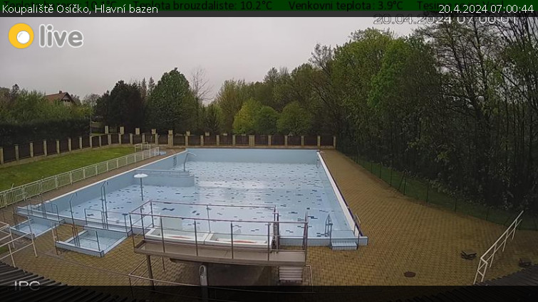 Koupaliště Osíčko - Hlavní bazen - 20.4.2024 v 07:00