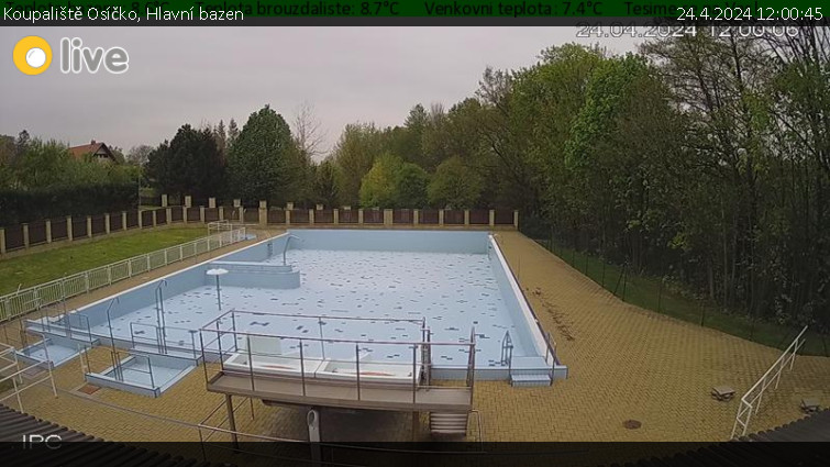 Koupaliště Osíčko - Hlavní bazen - 24.4.2024 v 12:00