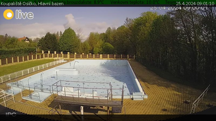 Koupaliště Osíčko - Hlavní bazen - 25.4.2024 v 09:01