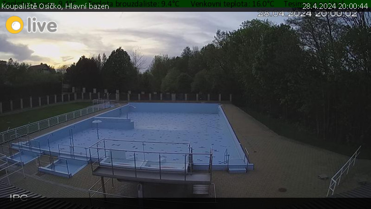 Koupaliště Osíčko - Hlavní bazen - 28.4.2024 v 20:00