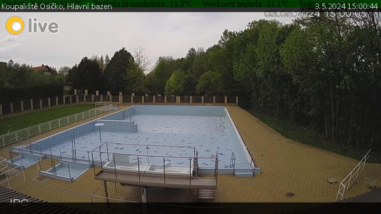 Koupaliště Osíčko - Hlavní bazen - 3.5.2024 v 15:00