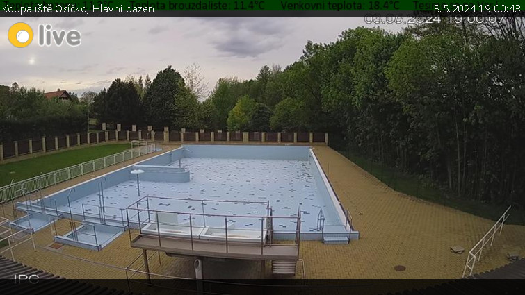Koupaliště Osíčko - Hlavní bazen - 3.5.2024 v 19:00
