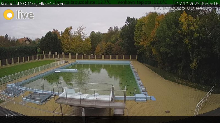 Koupaliště Osíčko - Hlavní bazen - 17.10.2025 v 09:45 Koupaliště Osíčko - Hlavní bazen - 17.10.2025 v 09:45